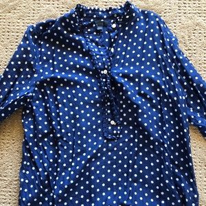 J.Crew ruffle button down popover